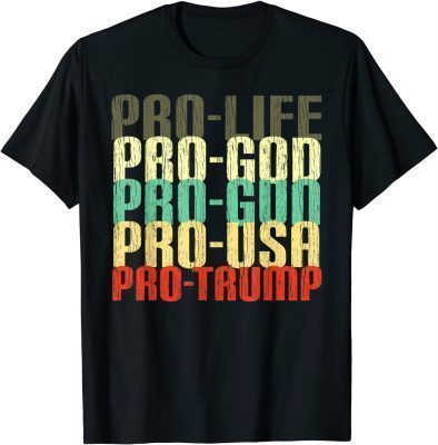 Pro Life God Gun USA Trump 2020 Election Republican Official T-Shirt