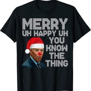 Santa Biden Clown Happy Merry Ugly Christmas Sweater 2022 T-Shirt