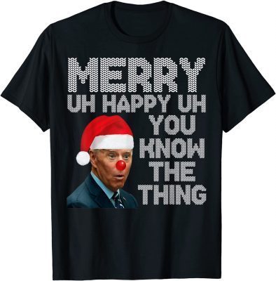 Santa Biden Clown Happy Merry Ugly Christmas Sweater 2022 T-Shirt