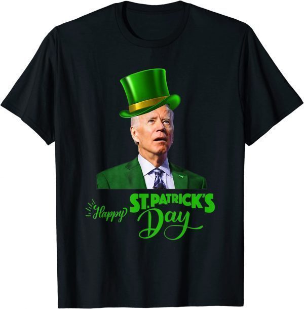 T-Shirt Happy St Patricks Day Leprechaun Joe Biden Tee For Men Women