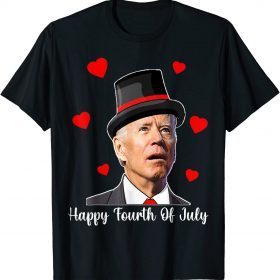2022 Happy Fourth Of July Joe Biden Confused Funny Valentins day T-Shirt