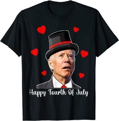 2022 Happy Fourth Of July Joe Biden Confused Funny Valentins day T-Shirt