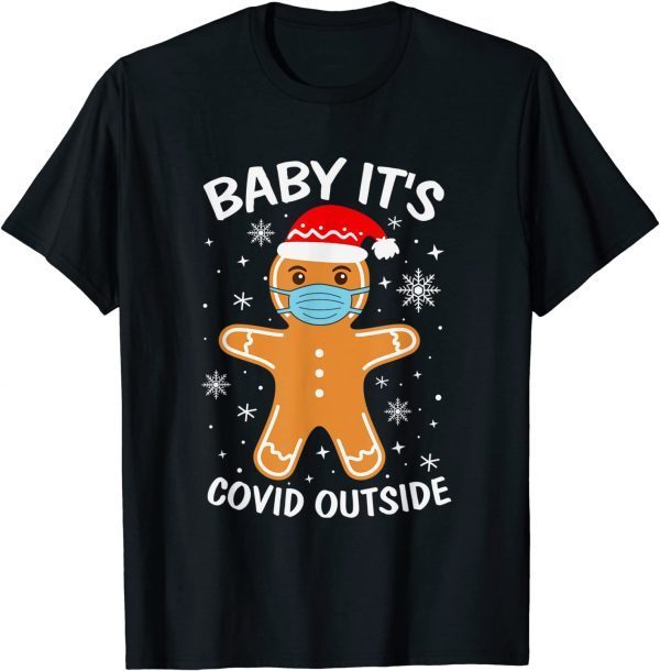 Official Baby It's Covid Outside Santa Ugly Christmas Sweater Holiday T-Shirt