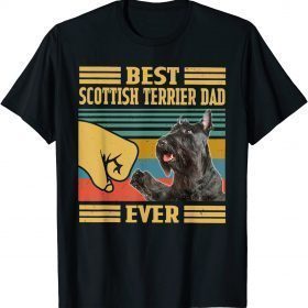 T-Shirt Best Scottish Terrier Dad Ever Fathers Day Christmas