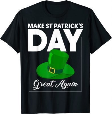 Make St Patrick Day Great Again Vintage Trump Drinking T-Shirt