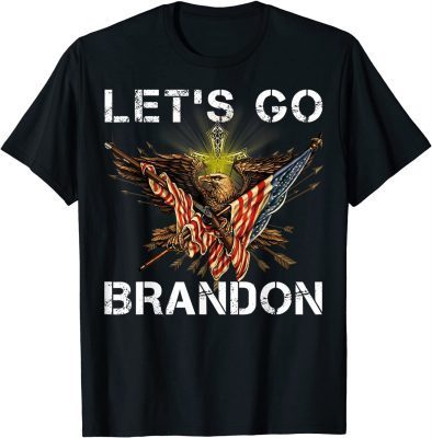 2022 Let's Go Branson Anti Brandon Christian Cross Costume Eagle Funny TShirt