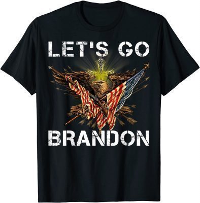 2022 Let's Go Branson Anti Brandon Christian Cross Costume Eagle Funny TShirt