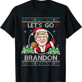 Lets Go Brandon Trump Christmas Funny Anti Biden Vintage Funny T-Shirt
