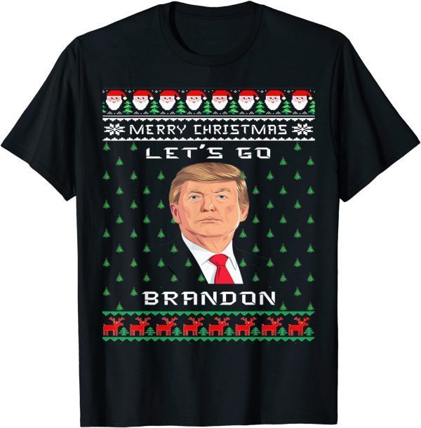 Let's Go Brandon Trump Ugly Christmas T-Shirt