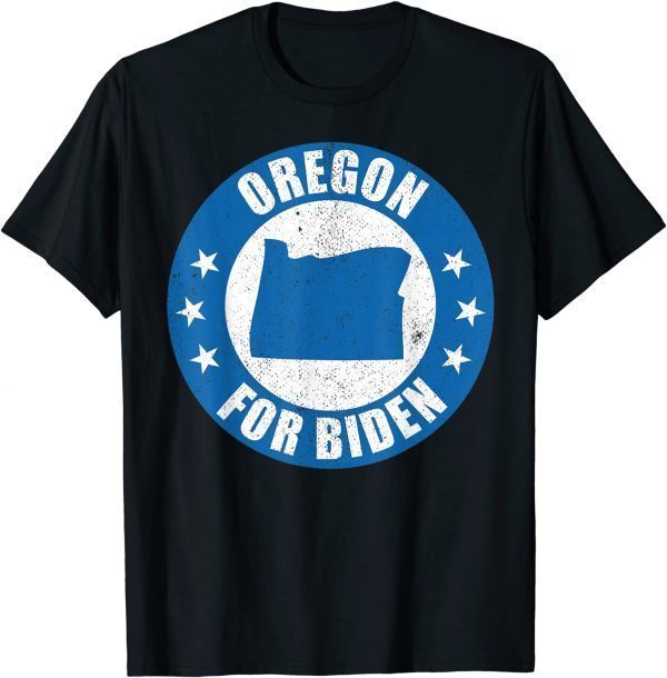 T-Shirt Oregon For Joe Biden Map 2020 Election USA Democrat Gift