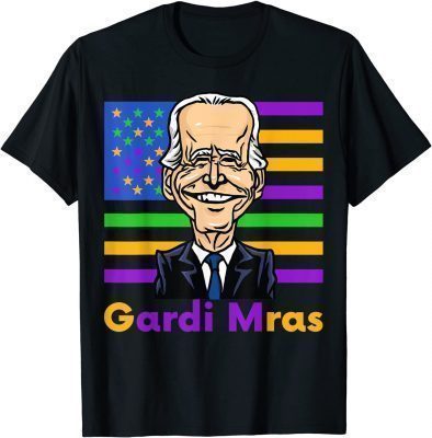 Funny Biden Liberal US Flag Mardi Gras Carnival Parading TShirt