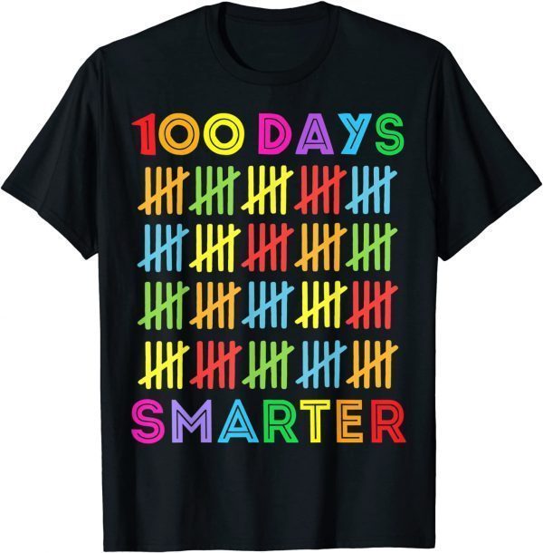 100 Days Smarter Happy 100th Day Of School Student Teacher T-Shirt