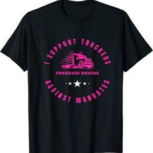 Ladies USA and Canada Support Our Truckers Thank You T-Shirt