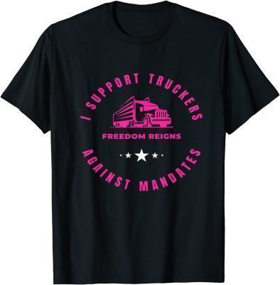 Ladies USA and Canada Support Our Truckers Thank You T-Shirt