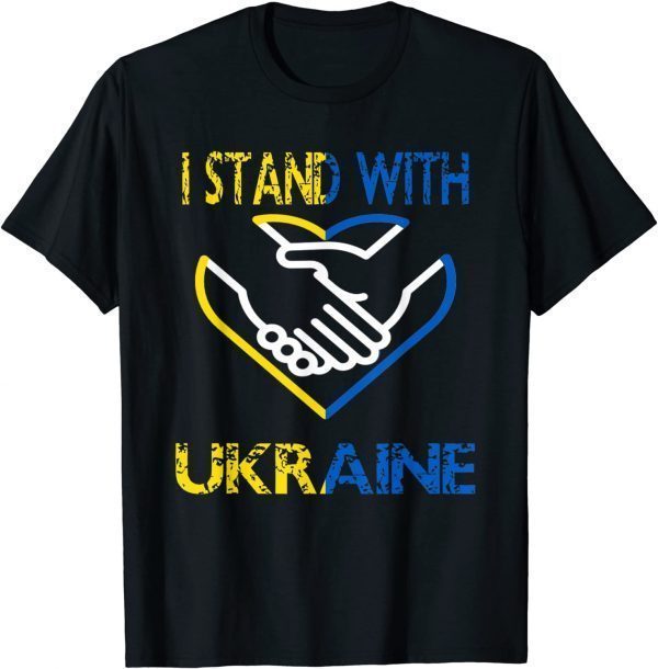 Support Ukraine I Stand With Ukraine Ukrainian Flag T-Shirt