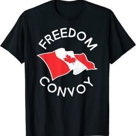 T-Shirt Freedom Convoy 2022 Let's Go Truckers Support Canada Flag