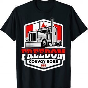 Canada Freedom Convoy 2022 Canadian Truckers Support flag Official T-Shirt