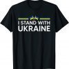 I Stand with Ukraine Ukrainian flag supporting Ukraine T-Shirt