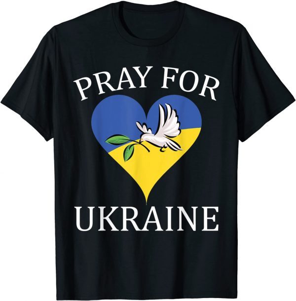 Pray For Ukraine Solidarity Peace Heart 2022 T-Shirt