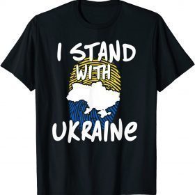 Official I Stand With Ukraine Flag American Flag Support Ukraine Shirt