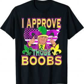 Mens Funny Trump Mardi Gras Boobs Costume Tee Shirts