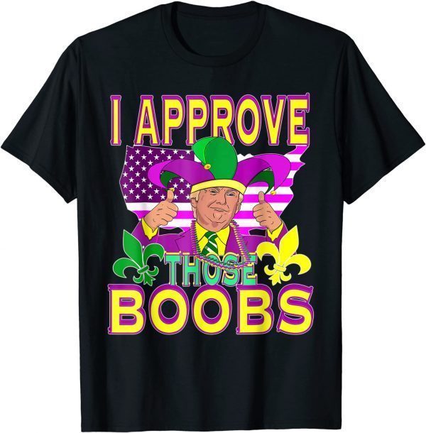 Mens Funny Trump Mardi Gras Boobs Costume Tee Shirts