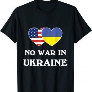 T-Shirt Loving USA Ukraine Flag Heart Ukrainian Americans Love Vintage