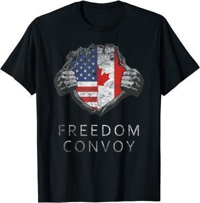 Canada Freedom Convoy 2022 Canadian Truckers Support TShirt