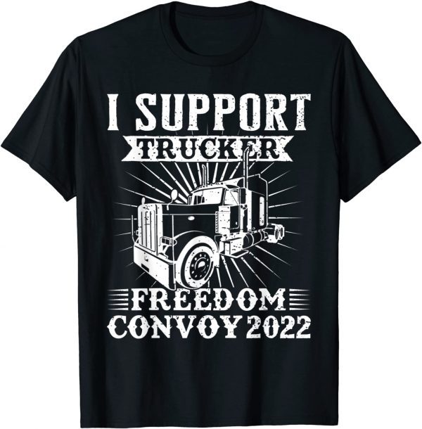 T-Shirt Canada Freedom Convoy 2022 Canadian Truckers Support flag