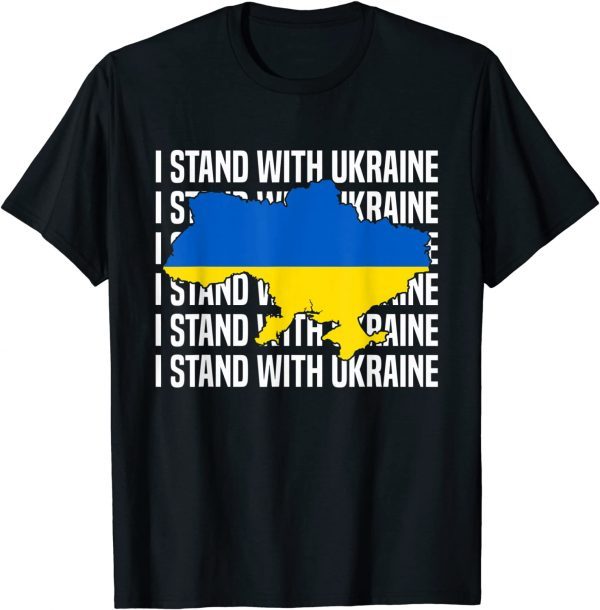 T-Shirt USA Support Ukraine Flag Ukrainian Love I Stand With Ukraine