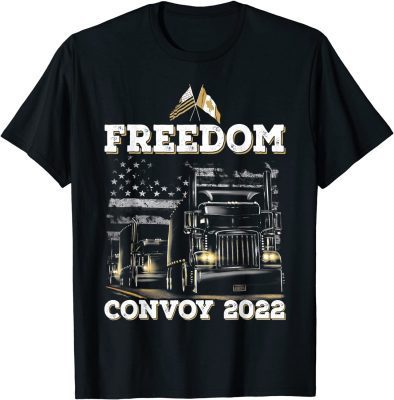 Classic Storm Truck American USA Canada Flag Freedom Convoy Trucker Shirt