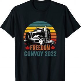 Canada Flag Freedom Convoy 2022 Canadian Trucker Maple Leaf T-Shirt