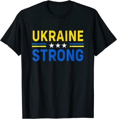 I Stand With Ukraine Flag Ukraine Strong Ukrainians Support T-Shirt