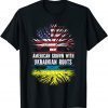 American Grown with Ukrainian Roots USA Flag Ukraine Tee Shirt
