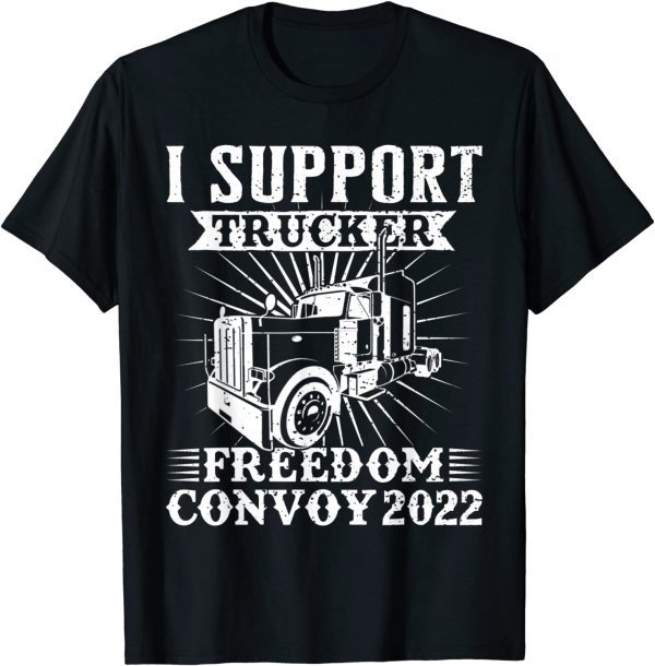 Canada Freedom Convoy 2022 Canadian Truckers Support flag Tee Shirts