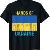 Hands Off Ukraine Flag Vintage Ukraine Support Tee Shirts