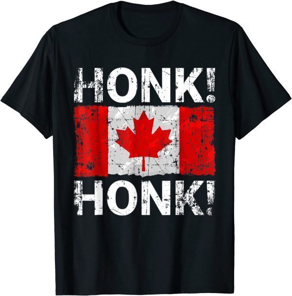 Canada Freedom Convoy 2022 Truckers Honk! Honk! Distressed T-Shirt