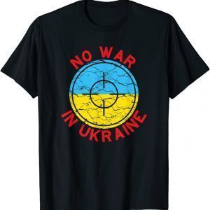 T-Shirt No war in Ukraine flag emblem patriot