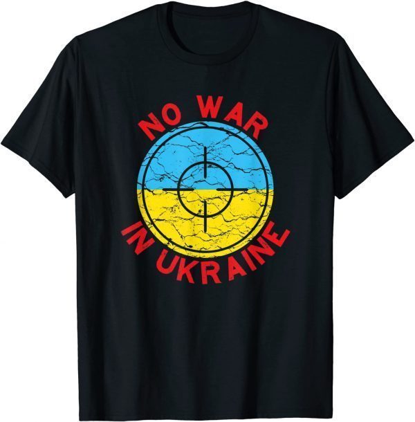 T-Shirt No war in Ukraine flag emblem patriot