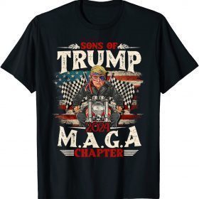 Sons Of Trump 2024 MAGA Chapter USA Flag Funny TShirt