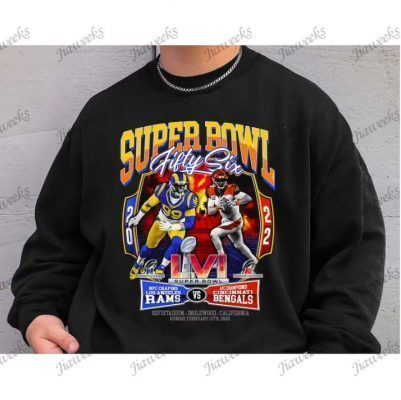 Official Los Angeles Rams Vs Cincinnati Bengals Super Bowl 2022 Tee Shirt