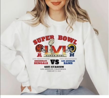 Official Super Bowl 2022 , Bengal vs Rams Champion football Shirt