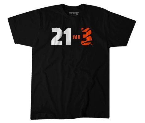 21-3, Cincinnati Football SHIRTS