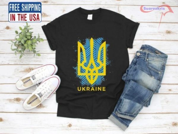 Ukraine Flag Symbol, I Stand With Ukraine American Ukrainian Flag Shirt