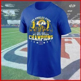Los Angeles Rams 2022 NFC West Champions National Football, LVI Super Bowl Tee Shirts