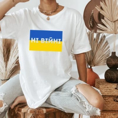 No War, I Support Peace, Stop Wars, Cyrillic Peace Tee Shirts