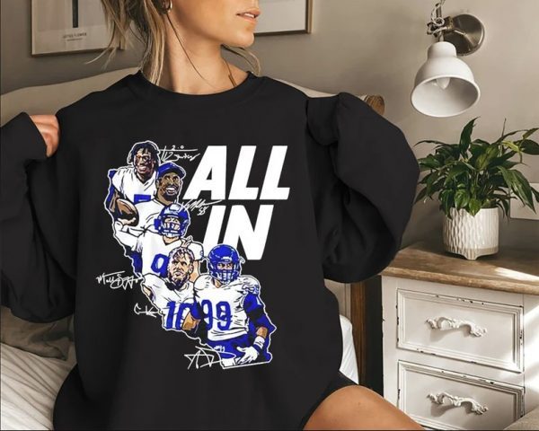 2022 ALL IN !!! Los Angeles Rams Champions Funny Shirt