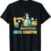 Classic Easter Egg Hunt For Boys Kids Toddlers Funny Excavator Truck T-Shirt