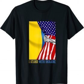 2022 I Stand With Ukraine Flag TShirt