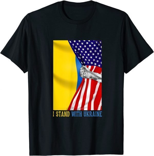 2022 I Stand With Ukraine Flag TShirt